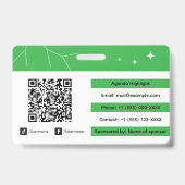 Badge d'identification personnalisé avec code QR e (Arrière)