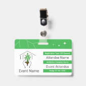 Badge d'identification personnalisé avec code QR e (Avant avec clip)