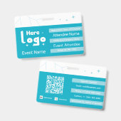 Badge d'identification personnalisé avec code QR e (Avant & arrière)
