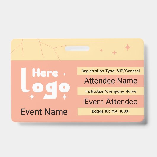 Badge d'identification personnalisé avec code QR e (Avant)