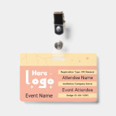 Badge d'identification personnalisé avec code QR e (Avant avec clip)