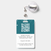 Badge d'identification personnalisé avec logo d'en (Arrière avec rétractable)