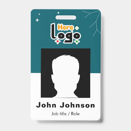 Badge d'identification personnalisé avec logo d'en (Avant)