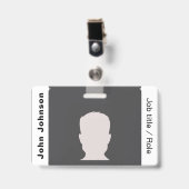Badge d'identification personnalisé avec logo d'en (Avant avec clip)