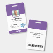 Badge d'identification personnalisé avec logo et p (Avant & arrière)