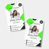 Badge d'identification personnalisé avec logo et p (Avant & arrière)