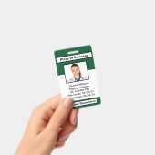 Badge d'identification personnalisé avec photo de  (Manuel / portable)