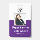Badge d'identification personnalisé avec photo de  (Avant)