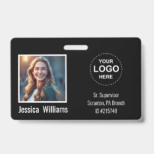 Badge d'identification personnalisé avec photo d'e
