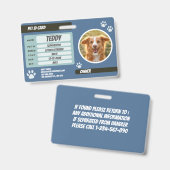 Badge d'identification personnalisé avec photo de  (Avant & arrière)