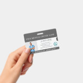 Badge d'identification personnalisé avec photo pou (Manuel / portable)