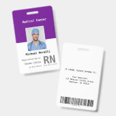 Badge d'identification personnalisé avec photo pou (Avant & arrière)