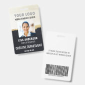 Badge d'identification personnalisé Carte de nom d (Avant & arrière)