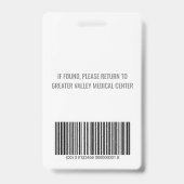 Badge d'identification personnalisé Carte de nom d (Arrière)