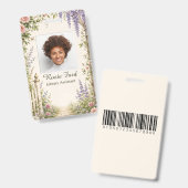 Badge d'identification personnalisé de bibliothéca (Avant & arrière)