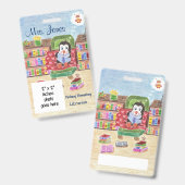 Badge d'identification personnalisé de bibliothéca (Avant & arrière)