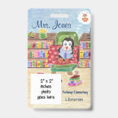 Badge d'identification personnalisé de bibliothéca (Avant)