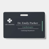 Badge d'identification personnalisé de cardiologue (Avant)