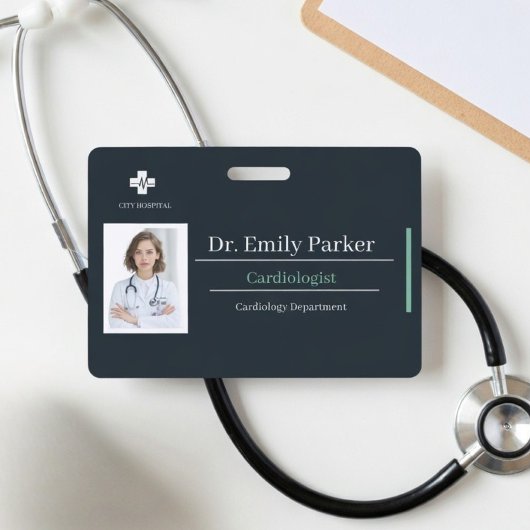 Badge d'identification personnalisé de cardiologue