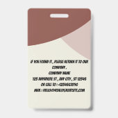 Badge d'identification personnalisé de couleur sar (Arrière)