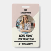 Badge d'identification personnalisé de couleur sar (Avant)
