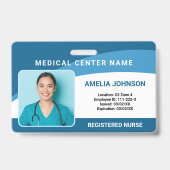 Badge d'identification personnalisé de l'employé d (Avant)