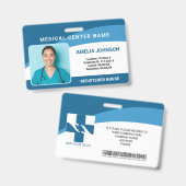 Badge d'identification personnalisé de l'employé d (Avant & arrière)