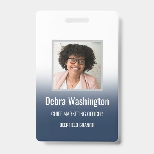 Badge d'identification personnalisé de l'employé d (Avant)