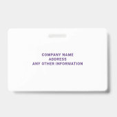 Badge d'identification personnalisé de vétérinaire (Arrière)