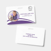 Badge d'identification personnalisé de vétérinaire (Avant & arrière)