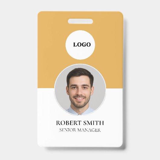 Badge d'identification personnalisé d'employé avec (Avant)