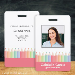 Badge d'identification personnalisé d'enseignant d