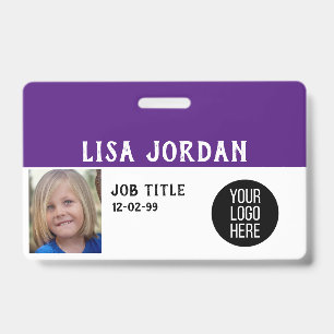 Badge d'identification personnalisé du personnel -