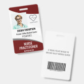 Badge d'identification personnalisé Étiquette de n (Avant & arrière)