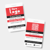 Badge d'identification personnalisé Expo avec code (Avant & arrière)