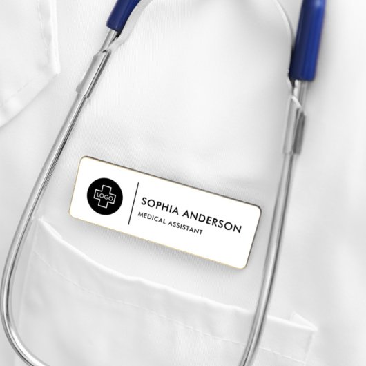 Badge D'identification Personnalisé Moderne Simple Élégant Titre de l'aim