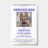 Badge d'identification personnalisé pour chien de (Avant)