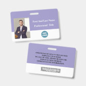 Badge d'identification personnalisé pour employés (Avant & arrière)