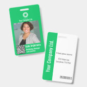 Badge d'identification personnalisé pour employés (Avant & arrière)