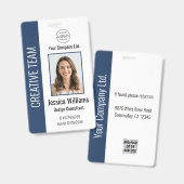 Badge d'identification personnalisé pour employés (Avant & arrière)