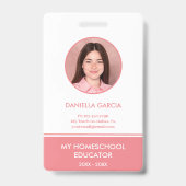 Badge d'identification personnalisé pour enseignan (Avant)