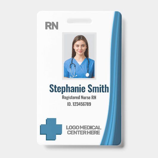 Badge d'identification personnalisé pour infirmièr (Avant)
