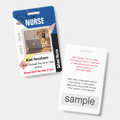 Badge d'identification personnalisé pour le person (Avant & arrière)