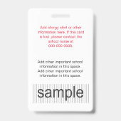 Badge d'identification personnalisé pour le person (Arrière)