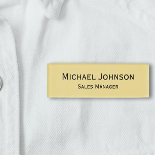 Badge D'identification Personnalisé Professionnel Riche Faux Or Magnétiqu