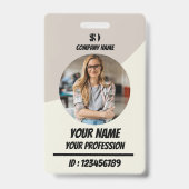 Badge d'identification personnalisé sarcelle pour (Avant)
