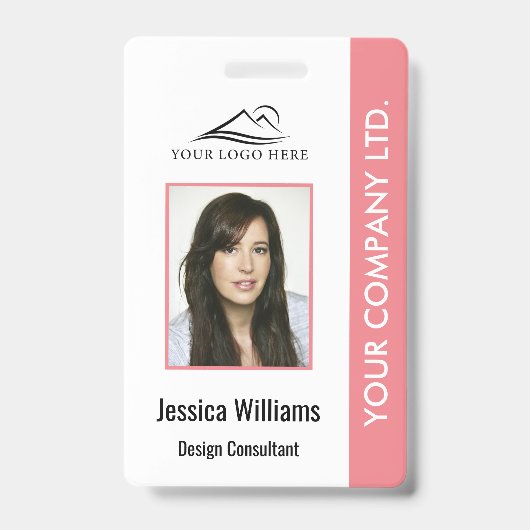 Badge d'identification personnalisée de l'employé  (Avant)