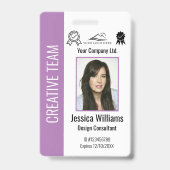 Badge d'identification personnalisée de l'employé (Avant)
