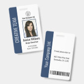 Badge d'identification personnalisée de l'employé  (Avant & arrière)