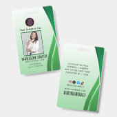 Badge d'identification personnalisée de l'employé (Avant & arrière)